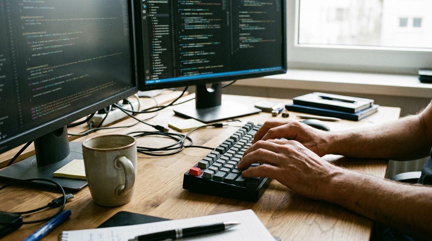 Desarrollador integrando la API desde su editor de código
