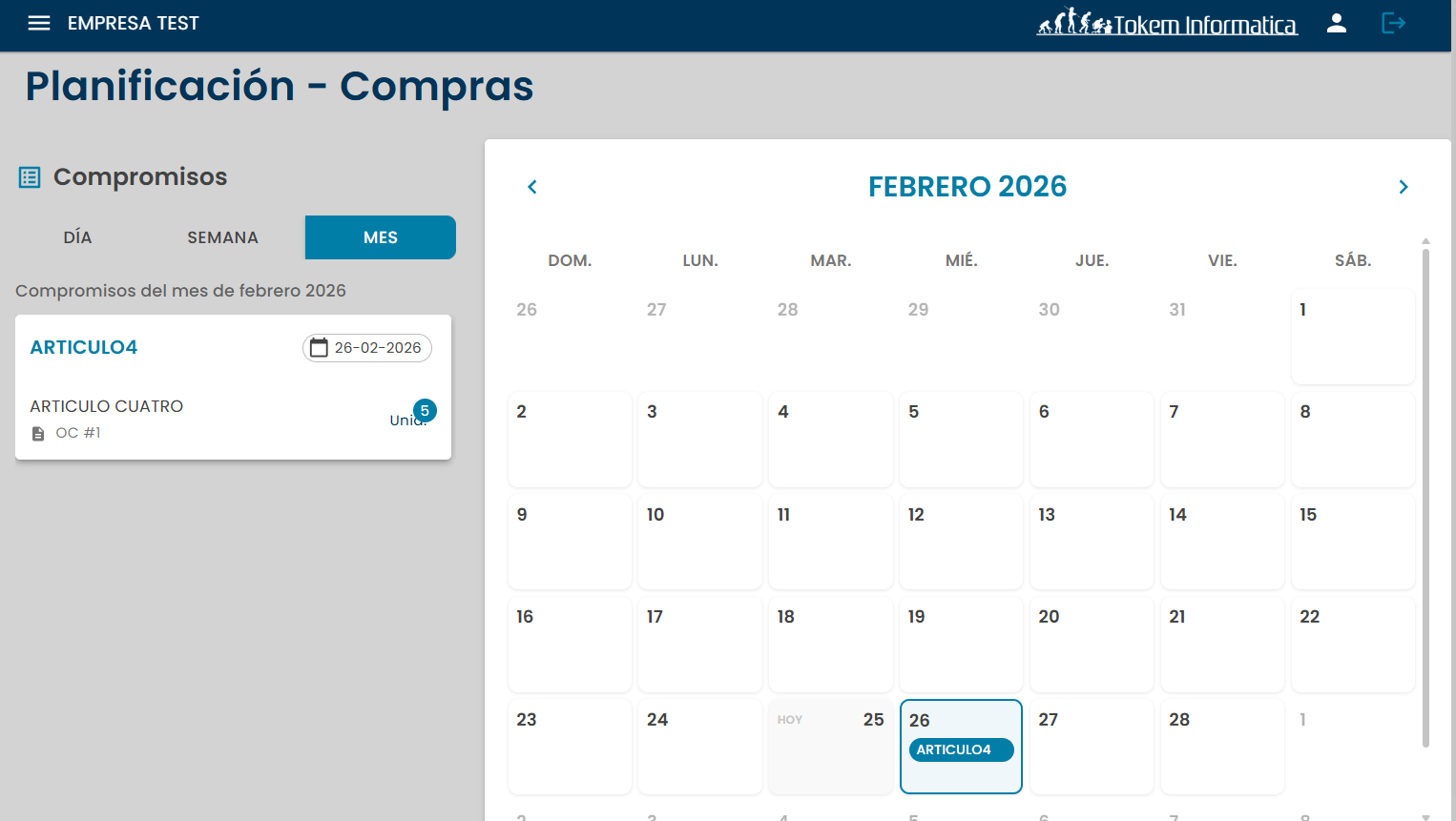 Módulo de Compras