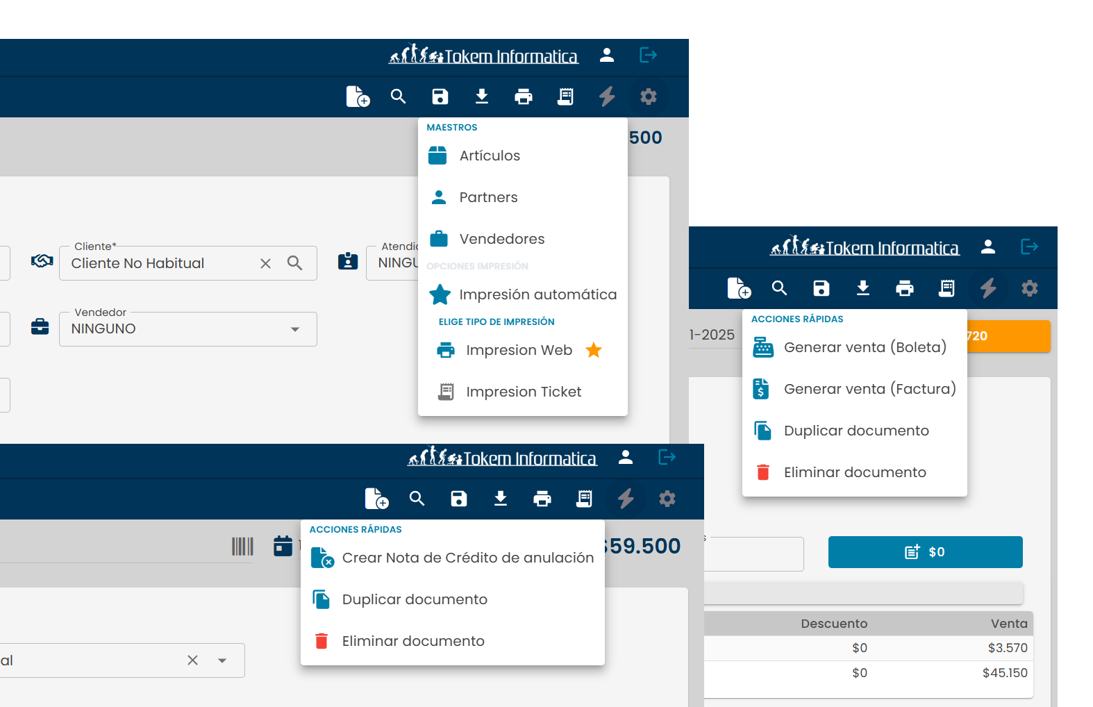 Opciones automatizadas y acceso a maestros